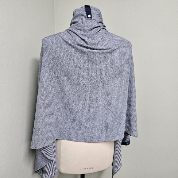 Lululemon Vinyasa Scarf Rulu Mini Check Pique Caspian Blue Heathered Inkwell OS - Picture 8 of 14